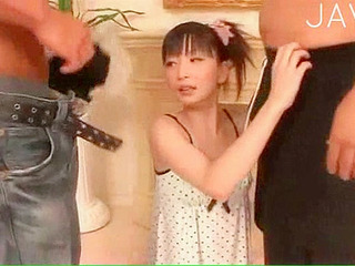 Thai babe with pigtails sucks Nippon cock for kinky sex