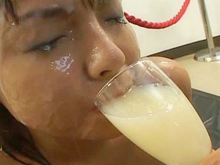 Jizzing over Arisa Shirasaki's slutty Japanese face