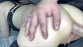 My neighbor fucked me roughly in the ass and came in my pussy